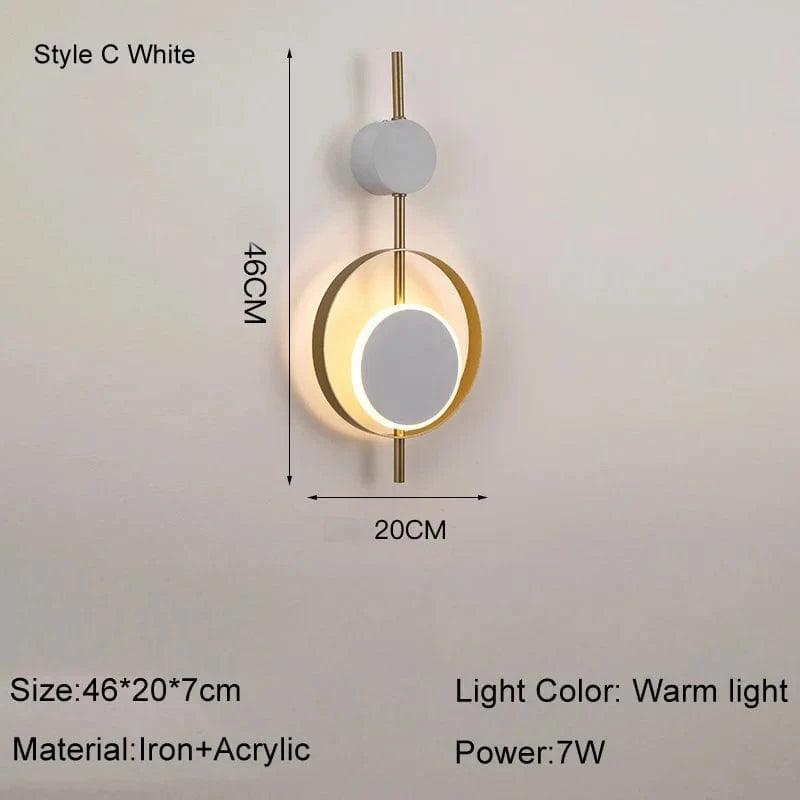 Applique Murale LED Moderne - Pour une Décoration Intérieure Élégante | Marco Lucetti Style C blanc / CHINE / Blanc chaud (2700-3500K) | 6-13W