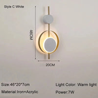 Applique Murale LED Moderne - Pour une Décoration Intérieure Élégante | Marco Lucetti Style C blanc / CHINE / Blanc chaud (2700-3500K) | 6-13W