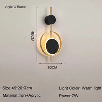 Applique Murale LED Moderne - Pour une Décoration Intérieure Élégante | Marco Lucetti Style C noir / CHINE / Blanc chaud (2700-3500K) | 6-13W