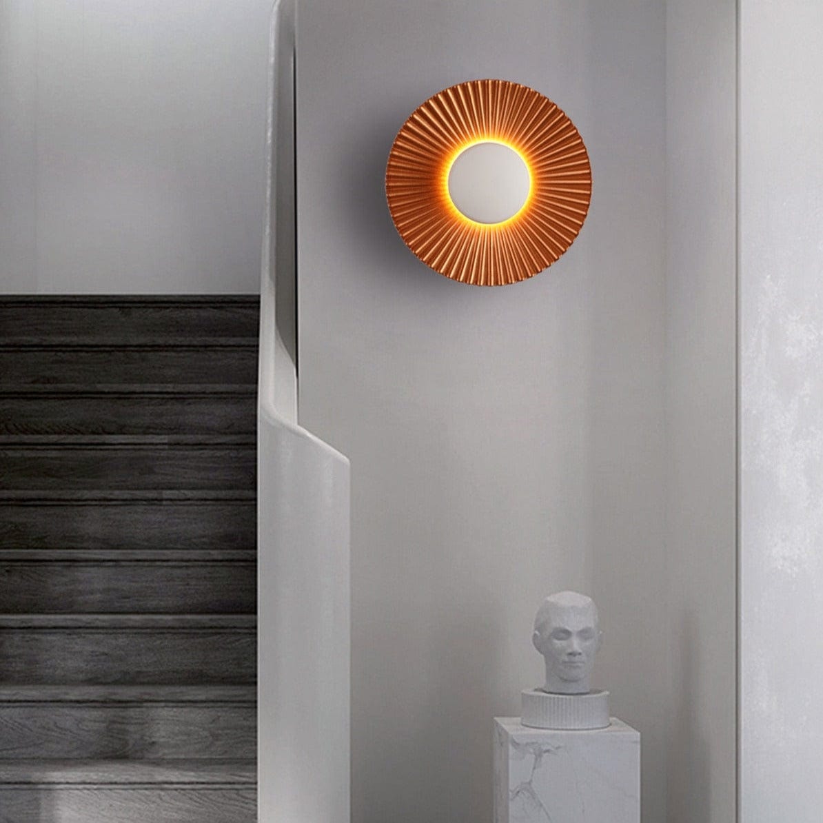 Applique murale LED moderne "Soleil Métallique Hasna" | Marco Lucetti