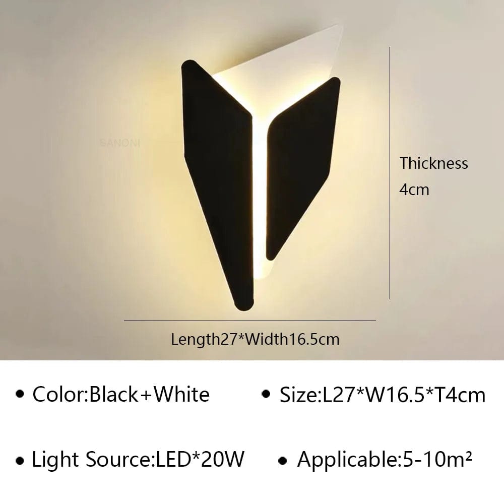 Applique murale LED moderne Spin - Blanc/Noir | Marco Lucetti