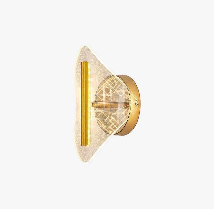 Applique murale LED Jilor Transparente et Dorée