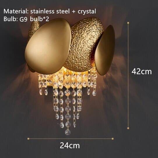 Applique murale LED moderne - Vega Crystal Drops | Marco Lucetti