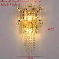 Applique murale LED moderne - Vega Crystal Drops | Marco Lucetti C / Chaude