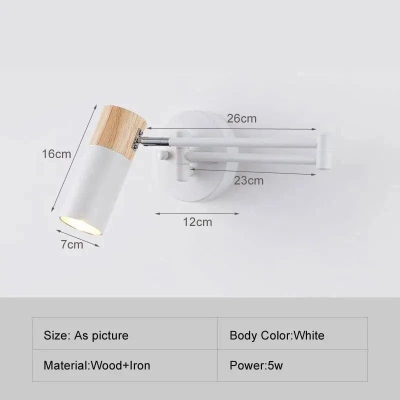 Applique murale LED modernes, bras long réglable pour décoration d'intérieur | Marco Lucetti A style blanc / CHINE / Lumière neutre | 5w