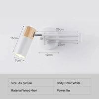 Applique murale LED modernes, bras long réglable pour décoration d'intérieur | Marco Lucetti A style blanc / CHINE / Lumière neutre | 5w