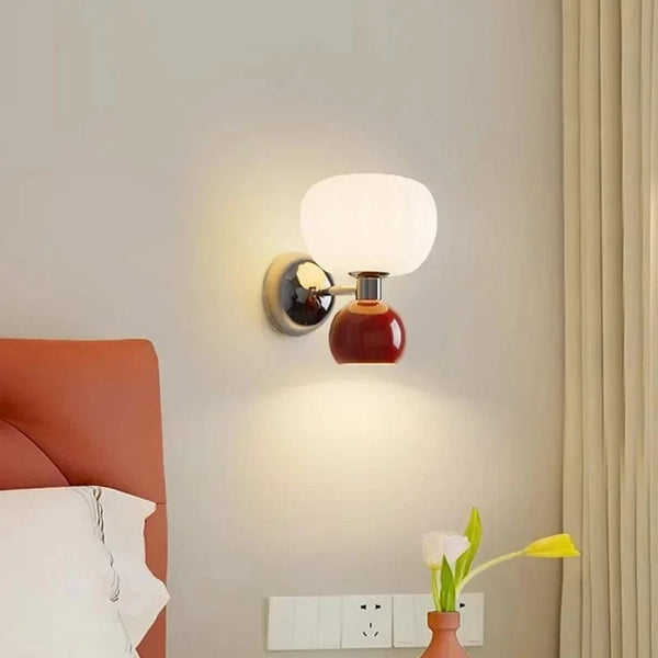 Applique murale LED modernes en crème brise citrouille avec ampoules G9 pour chambre, chevets, étude, salon, couloir et salle à manger. | Marco Lucetti