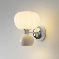 Applique murale LED modernes en crème brise citrouille avec ampoules G9 pour chambre, chevets, étude, salon, couloir et salle à manger. | Marco Lucetti