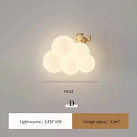 Applique murale LED "Monkey Bunny Cloud" pour enfants | Marco Lucetti D / CA 220 V-240 V | Télécommande