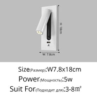 Applique murale LED multifonction avec chargeur USB intégré - Smart Design