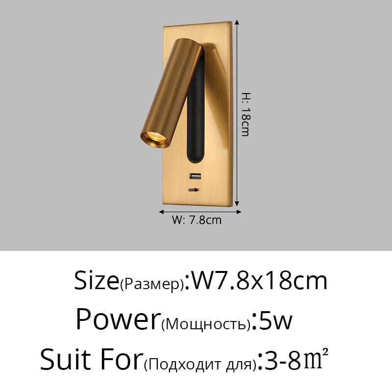 Applique murale LED multifonction avec chargeur USB intégré - Smart Design | Marco Lucetti