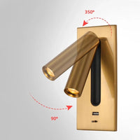 Applique murale LED multifonction avec chargeur USB intégré - Smart Design | Marco Lucetti