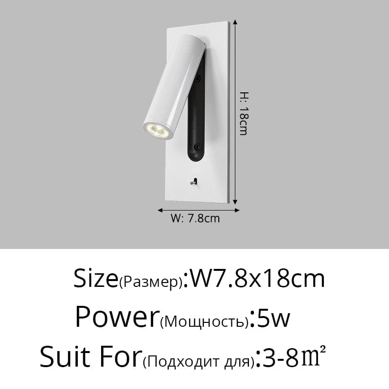 Applique murale LED multifonction avec interrupteur intégré | Marco Lucetti