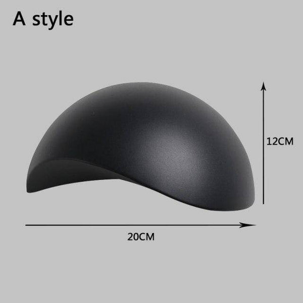 Applique murale LED Mushroom en métal. | Marco Lucetti Noir / Froide