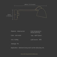 Applique Murale LED Nickel Touch Rotative | Marco Lucetti