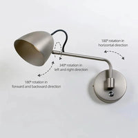 Applique Murale LED Nickel Touch Rotative | Marco Lucetti