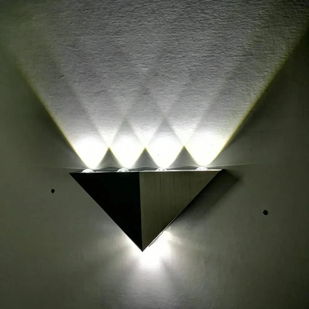 Applique Murale LED Noir et Argent à Double Têtes - Éclairage Haut vers Bas - Intérieur Chambre ou Salon | Marco Lucetti Blanc froid