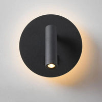 Applique murale LED noir et blanc minimaliste pour chambre d'hôtel avec interrupteur de projecteur | Marco Lucetti