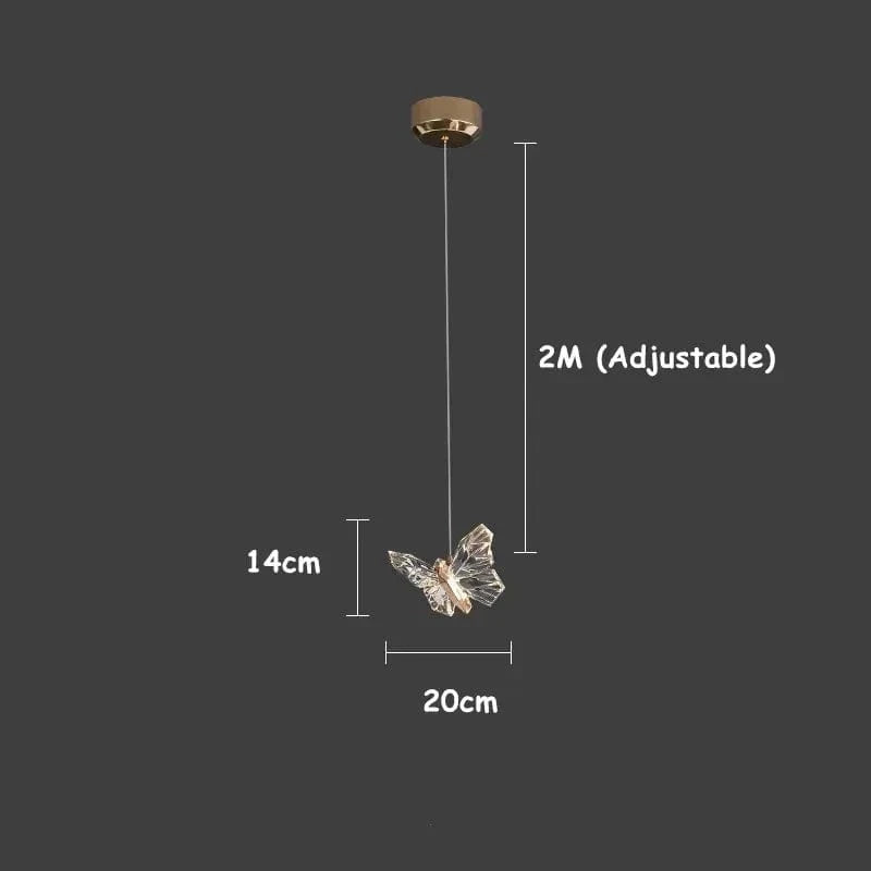 Applique murale LED Nordic Butterfly | Marco Lucetti Suspension-1 tête / Lumière naturelle