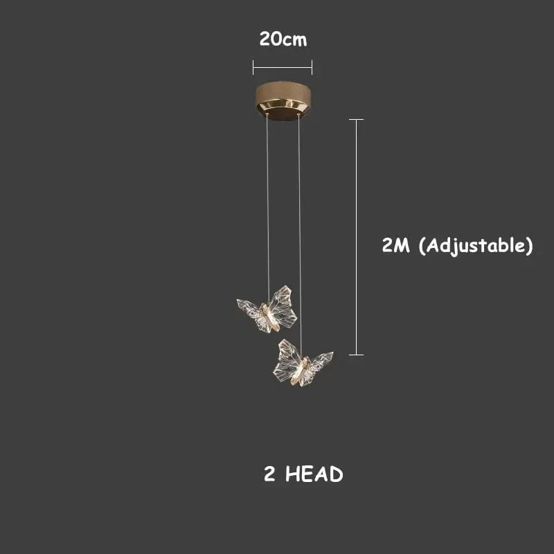 Applique murale LED Nordic Butterfly | Marco Lucetti Suspension-2 têtes / Lumière naturelle