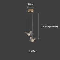 Applique murale LED Nordic Butterfly | Marco Lucetti Suspension-2 têtes / Lumière naturelle