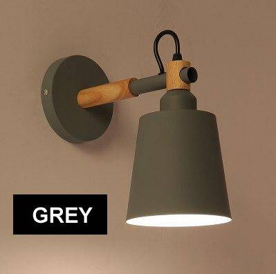 Applique murale LED Nordic en bois et métal | Marco Lucetti Gris