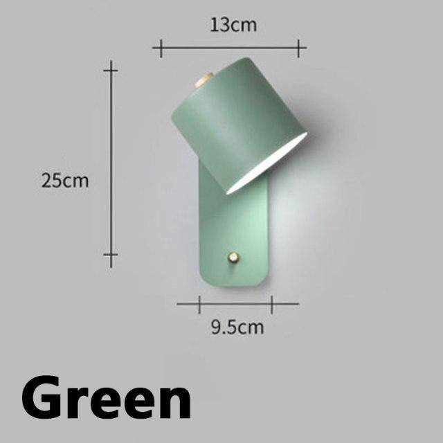 Applique murale LED "Nordic Glow" en métal et bois | Marco Lucetti Vert / Froide