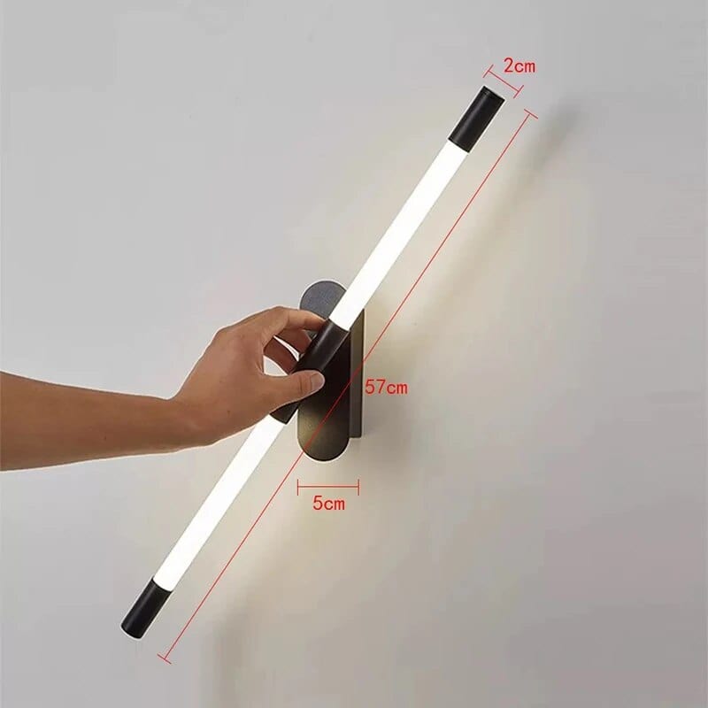 Applique murale LED "Nordic Glow" | Marco Lucetti Noir / Blanc chaud (2700-3500K)