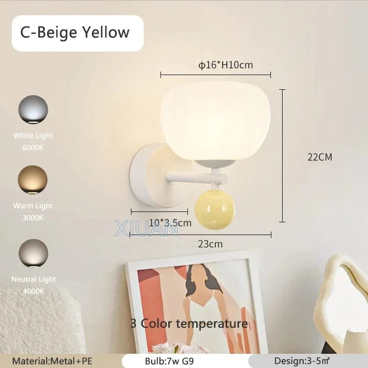 Applique murale LED Nordic Mushroom pour une ambiance créative. | Marco Lucetti C Beige Jaune