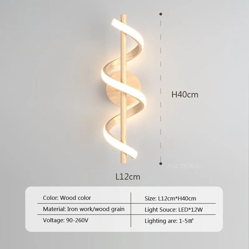 Applique murale LED Nordic Wood | Marco Lucetti A / Lumière blanche