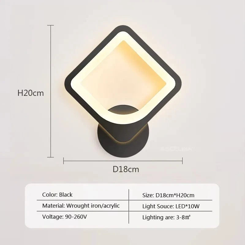 Applique murale LED Nordica - Éclairage Escaliers & Hôtel | Marco Lucetti C noir / Lumière blanche