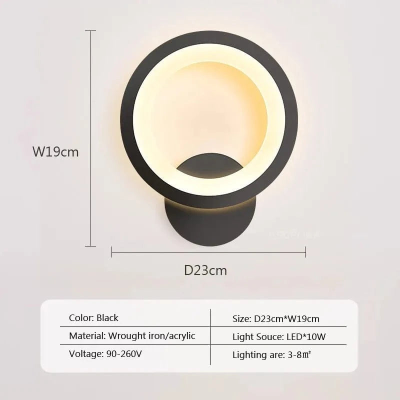 Applique murale LED Nordica - Éclairage Escaliers & Hôtel | Marco Lucetti Un noir / Lumière blanche