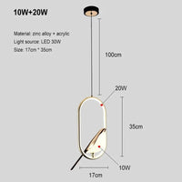 Applique murale LED Nordica Glow | Marco Lucetti Pendentif Or Long / Blanc chaud (2700-3500K)
