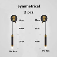 Applique murale LED Nordik Light | Marco Lucetti D noir 2 pièces / Blanc chaud (2700-3500K)