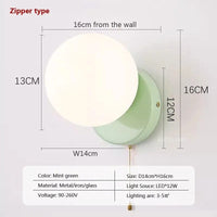 Applique murale LED Nordikream | Marco Lucetti Fermeture éclair verte WL655 / Blanc froid