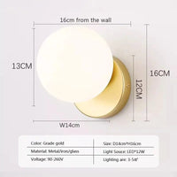 Applique murale LED Nordikream | Marco Lucetti WL655 Or / Blanc froid