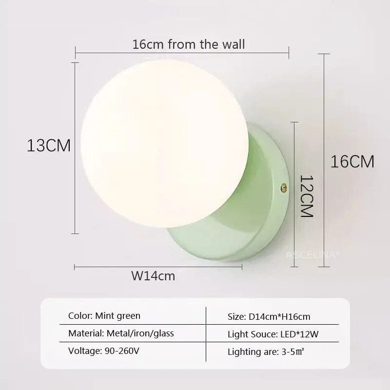 Applique murale LED Nordikream | Marco Lucetti WL655 Vert / Blanc froid