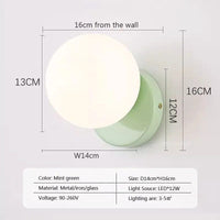 Applique murale LED Nordikream | Marco Lucetti WL655 Vert / Blanc froid