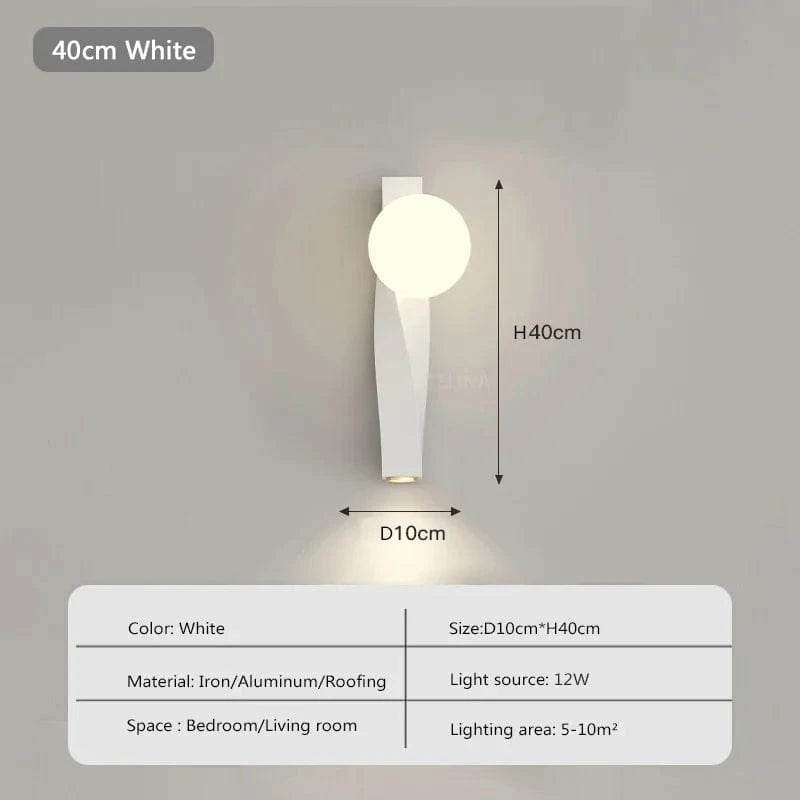 Applique murale LED nordique au Design Épuré | Marco Lucetti Blanc-40cm / Blanc froid