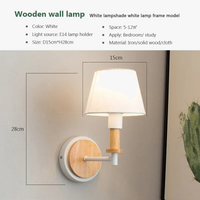 Applique Murale LED Nordique en Bois Massif