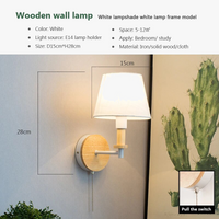 Applique Murale LED Nordique en Bois Massif