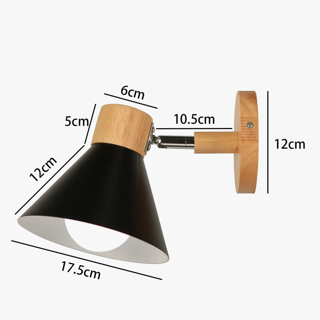 Applique murale LED nordique en bois - Élégance moderne