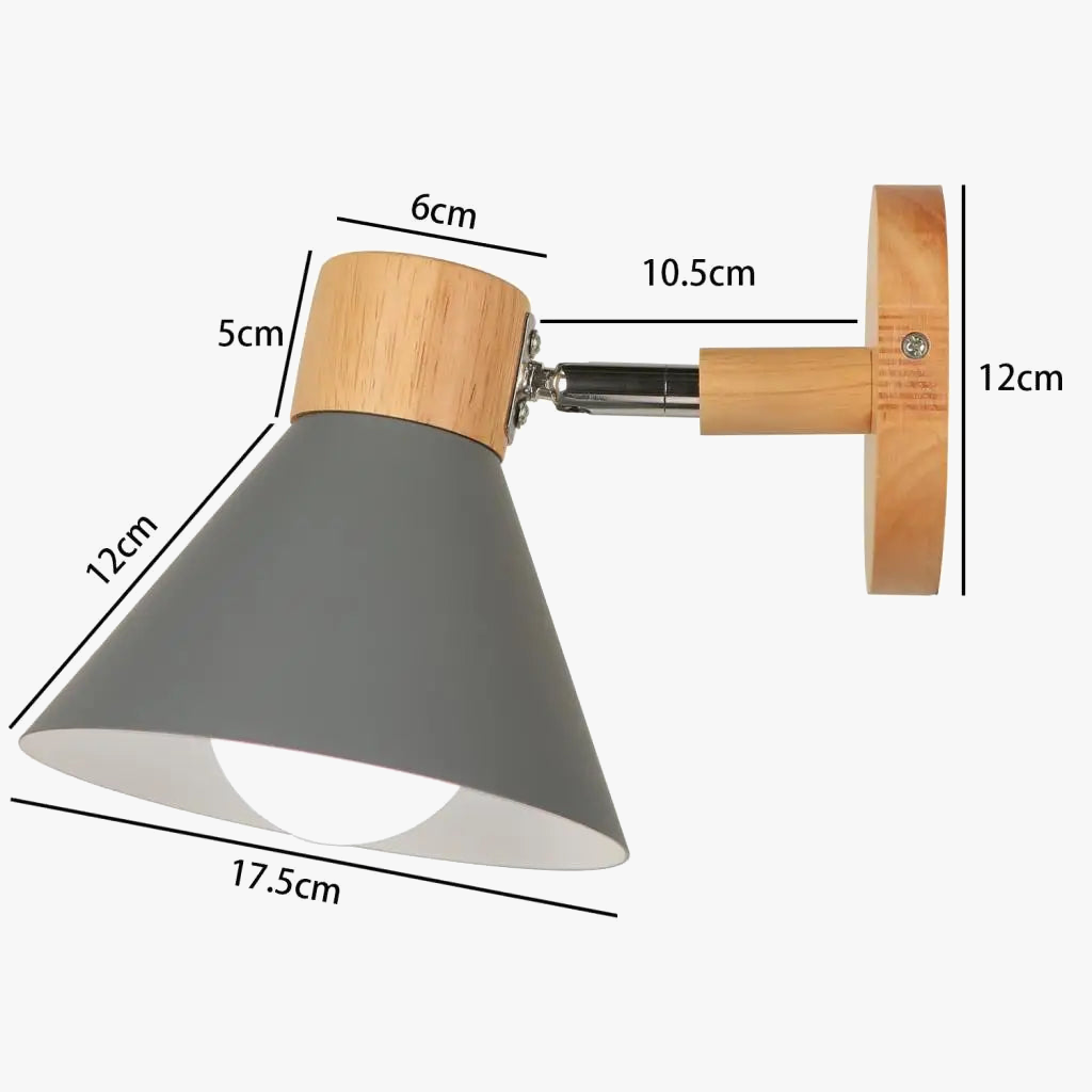 Applique murale LED nordique en bois - Élégance moderne