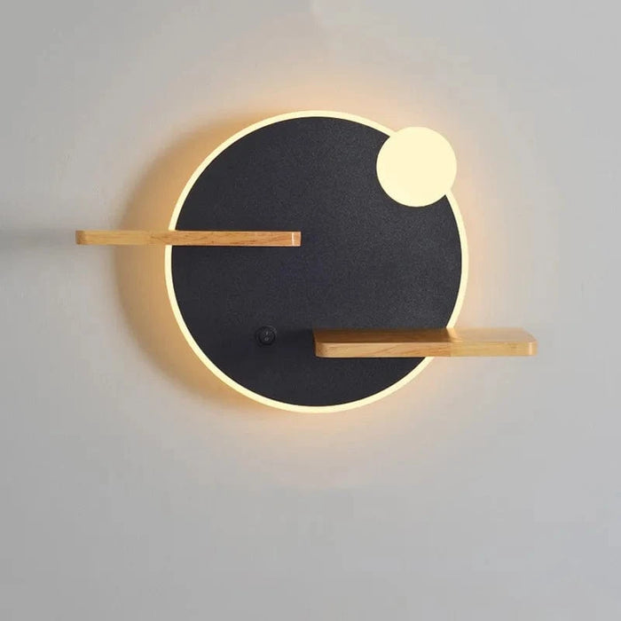 Applique murale LED nordique, design avec étagère intégrée et chargeur USB | Marco Lucetti