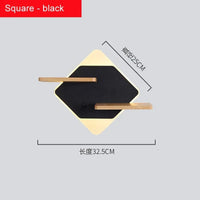 Applique murale LED nordique, design avec étagère intégrée et chargeur USB | Marco Lucetti Carré noir / CHINE / Blanc chaud (2700-3500K) | 11W