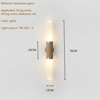 Applique murale LED nordique design moderne de luxe | Marco Lucetti A-H76 L12cm / Lumière froide 6000K