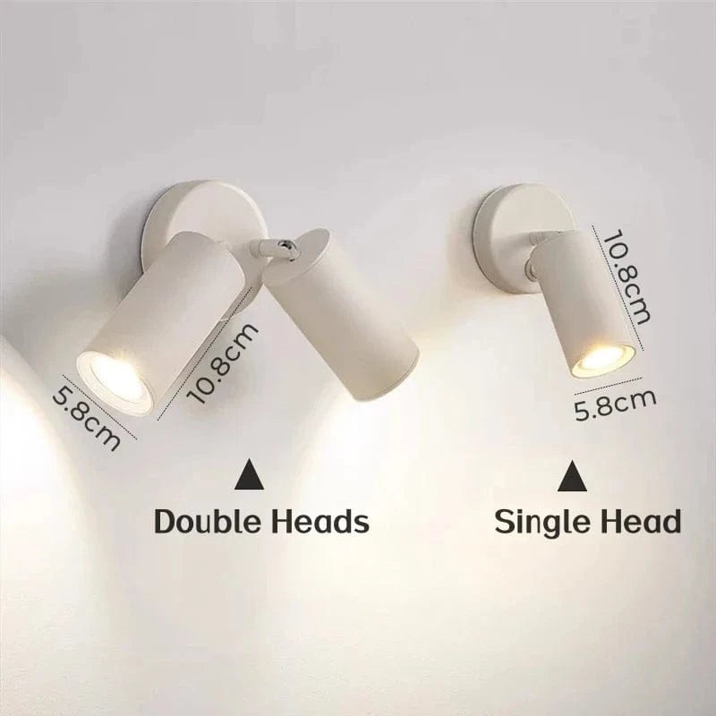 Applique Murale LED Nordique Double Tête Rotative pour Lecture et Étude - Lumières Brillantes | Marco Lucetti