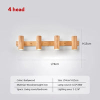 Applique murale LED nordique en bois ajustable - Étude & Bureau | Marco Lucetti WL588 Burlywood 4H / Blanc froid