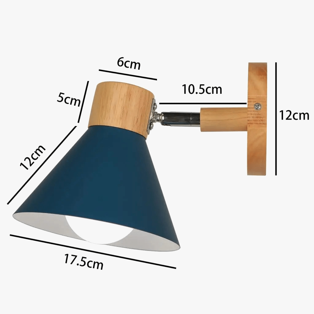 Applique murale LED nordique en bois - Élégance moderne | Marco Lucetti