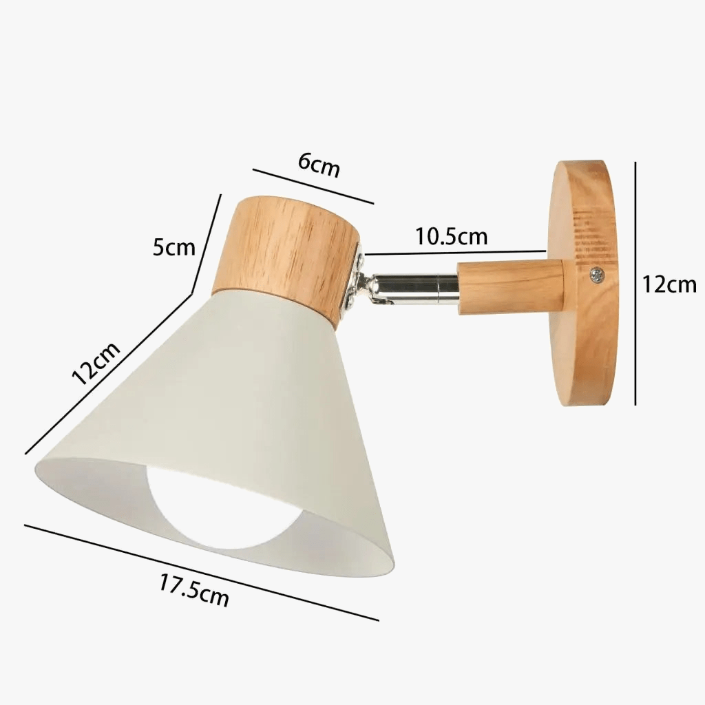 Applique murale LED nordique en bois - Élégance moderne | Marco Lucetti